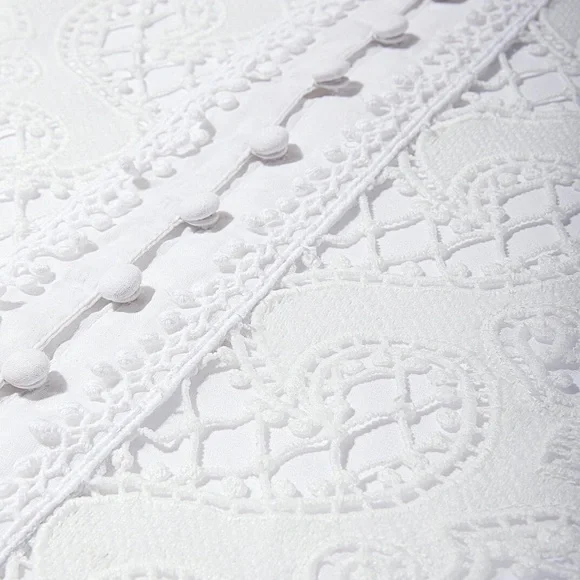 Boston  Proper Lace Inset  Sleeve Shirt XS Size White WOW TOP - Picture 4 of 7